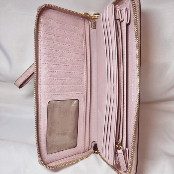 Michael Kors Large Cell Ph. Multi Function Wristlet/Leather-Blush/Pale Pink/Gold - Picture 7 of 14